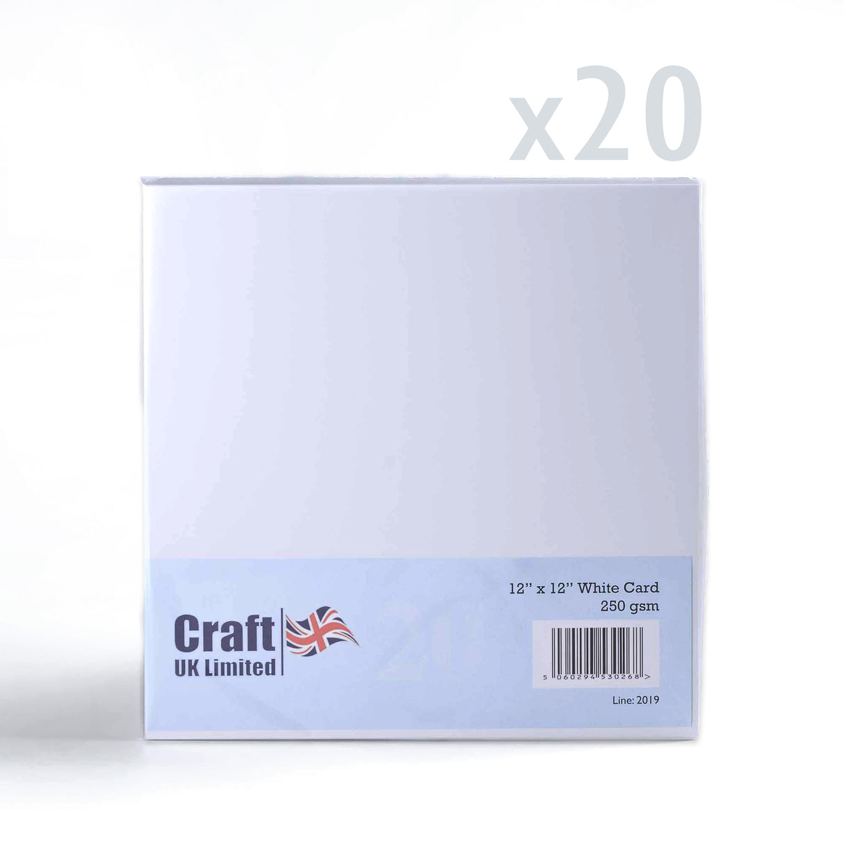 300x300 baltos „Premier“ kortelės, 250 g/m², pakuotė