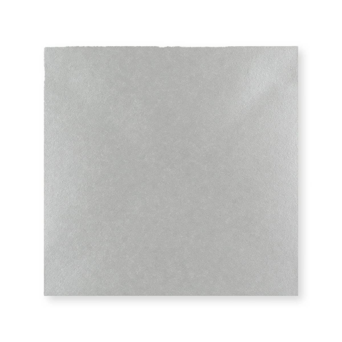 Metallisk sølvkonvolut 140x140 mm