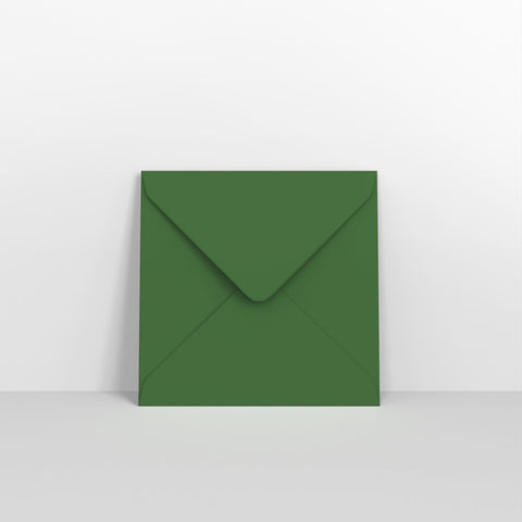 Green Coloured Gummed V Flap Envelopes