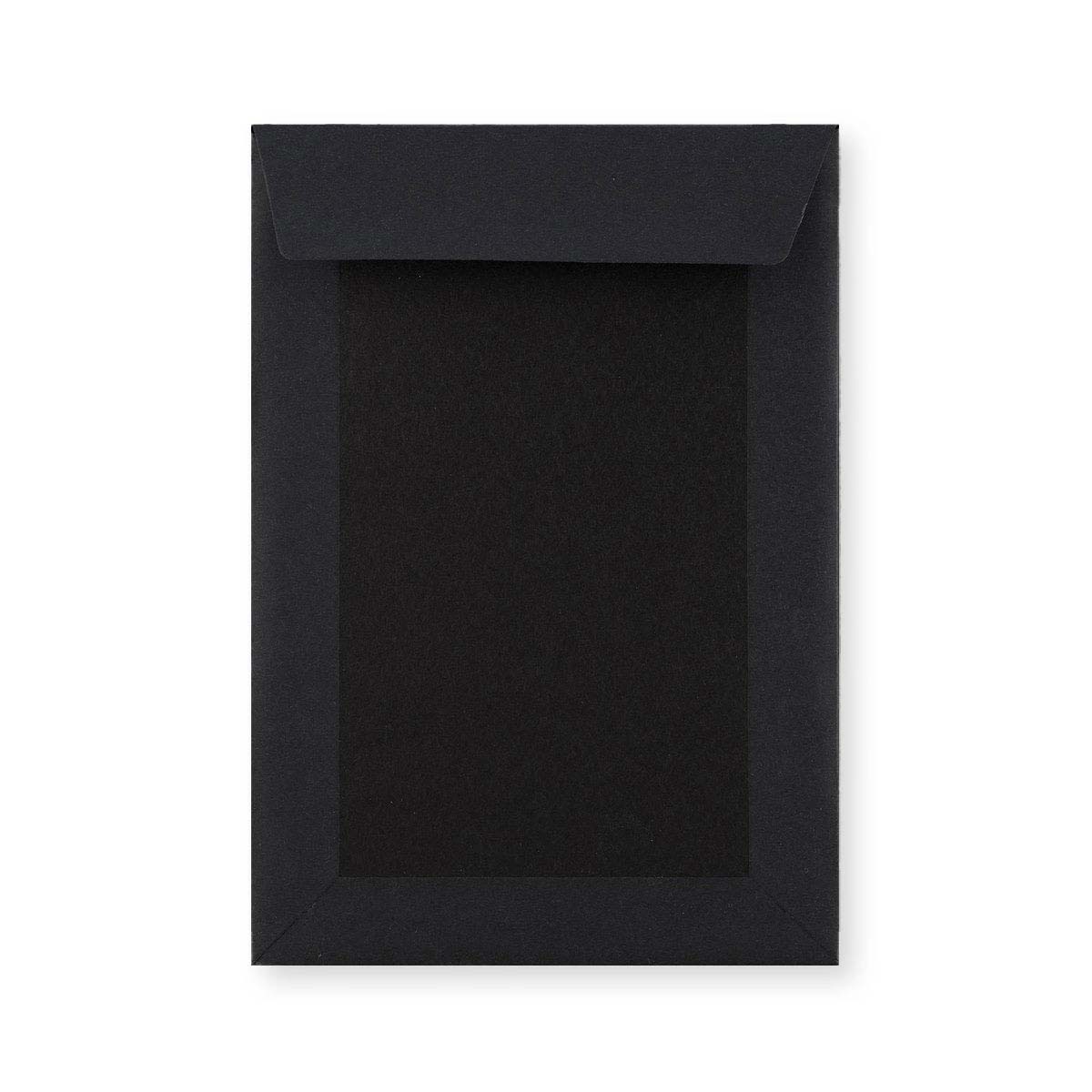 Popolnoma Črna Kuvert s Kartonskim Hrbtom 229x162 mm (C5)