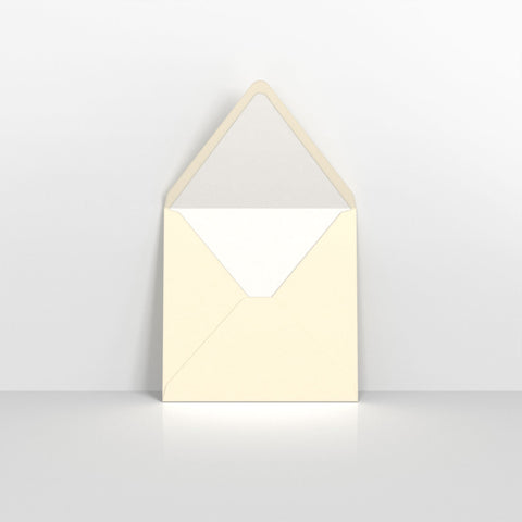 Ivory & White Fancy Paper Lined Envelopes