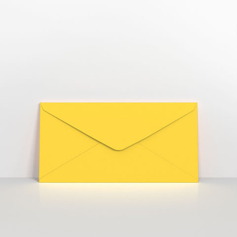 Mid Yellow Coloured Gummed V Flap Envelopes