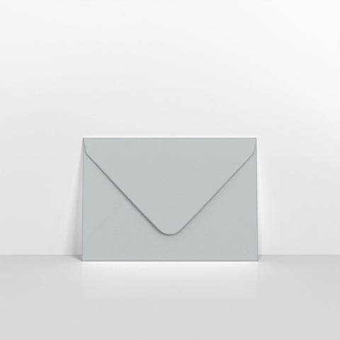 Pale Grey Coloured Gummed V Flap Envelopes