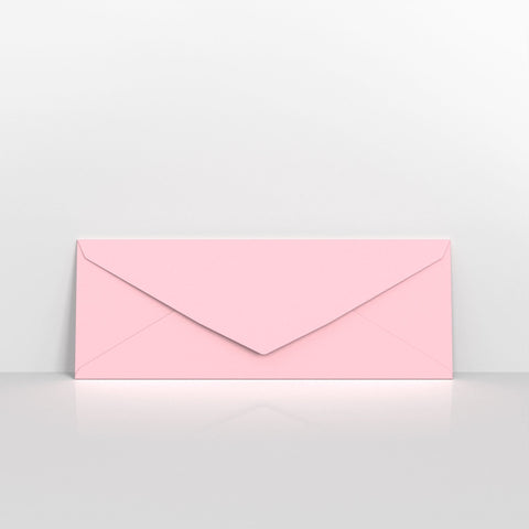 Pale Pink Coloured Gummed V Flap Envelopes