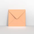 Salmon Pink Coloured Gummed V Flap Envelopes