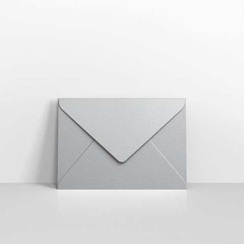 Silver Metallic Coloured Gummed V Flap Envelopes