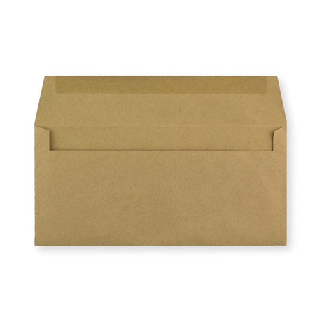 Genvundet, manillafarvet konvolut 102x216 mm (DL)