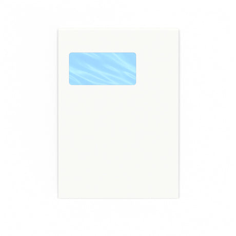 Hvid konvolut med lodret vindue 229x162 mm (C5)