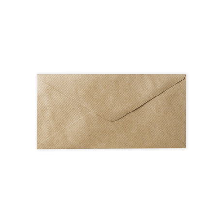 Brun konvolut med riller 110x220 mm (DL)