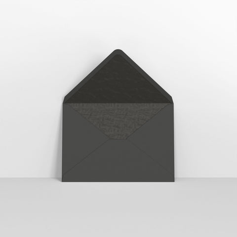 Black & Black Fancy Paper Lined Envelopes