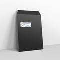 Black Premium Window Peel and Seal 180gsm Envelopes