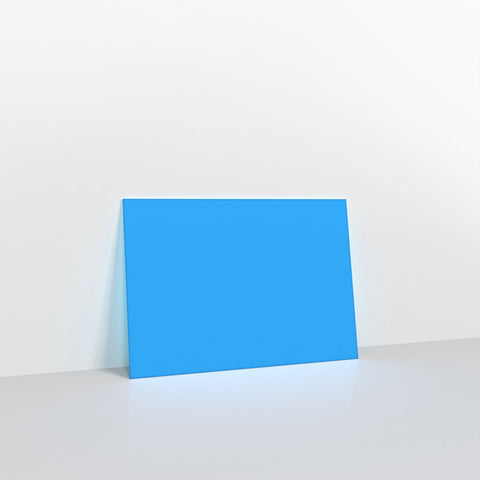 Bright Blue Coloured Gummed V Flap Envelopes