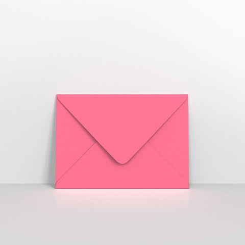 Bright Pink Coloured Gummed V Flap Envelopes