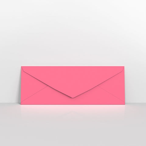 Bright Pink Coloured Gummed V Flap Envelopes