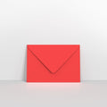 Bright Red Coloured Gummed V Flap Envelopes