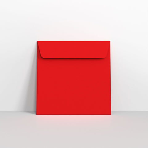 Bright Red Coloured Peel and Seal Envelopes