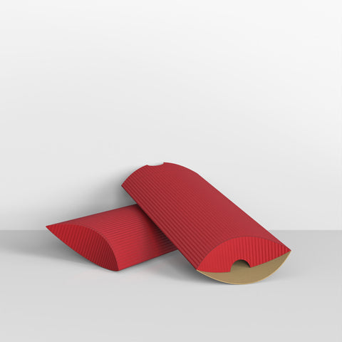 Red Corrugated Pillow Boxes