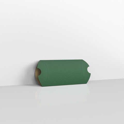 Dark Green Corrugated Pillow Boxes
