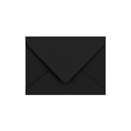 C7 Black British Made Gummed V-Flap Envelope (82 x 113mm)