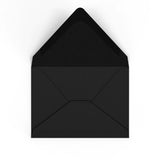C7 Negru British Made Gummed V-Flap Envelope (82 x 113mm)