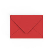 C7 Cherry Red British Made Gummed V-Flap Envelope (82 x 113mm)