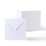 White Scalloped Cards & Envelopes Pack White 175x175 mm + 170x170 mm