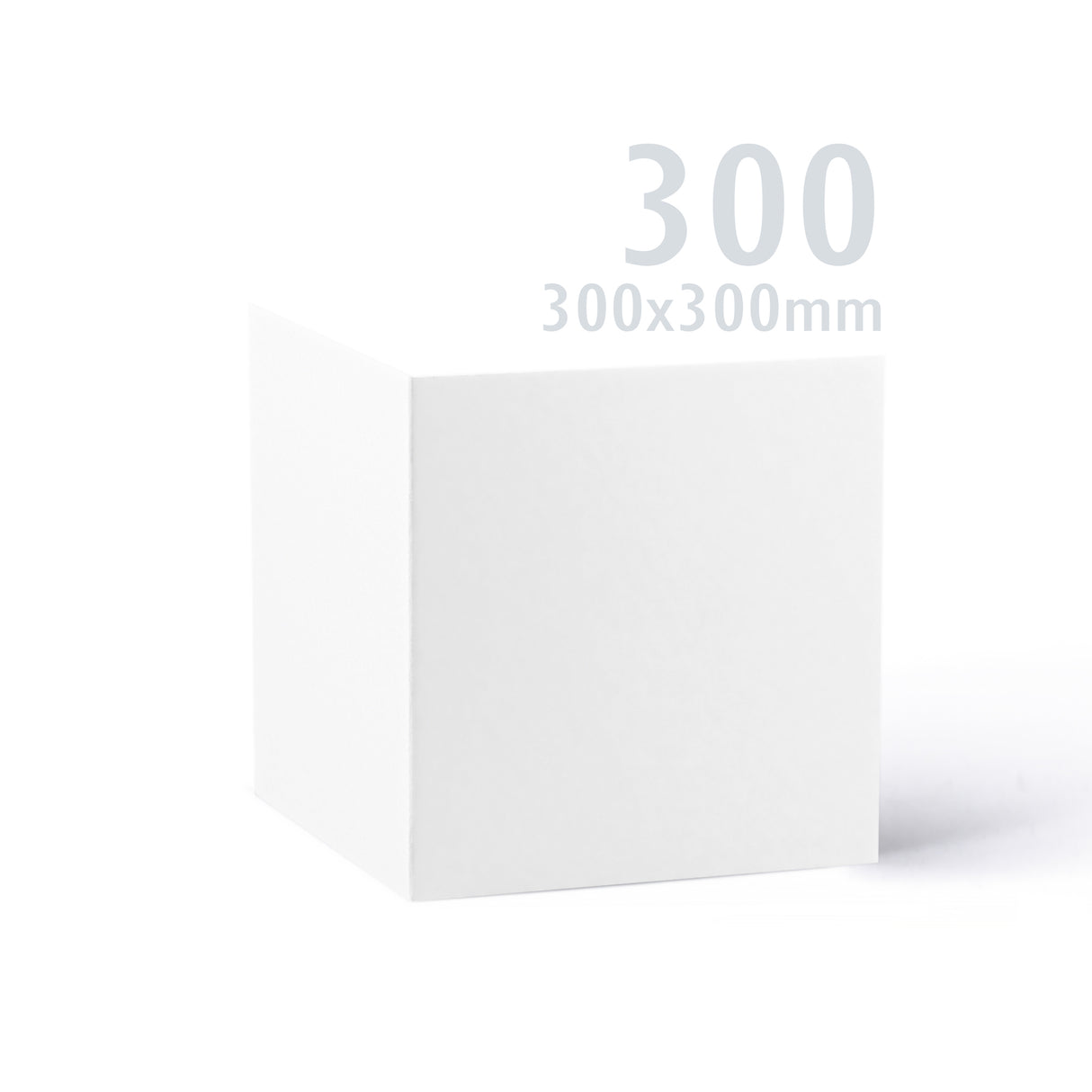 300x300 baltos „Premier“ kortelės, 250 g/m², pakuotė