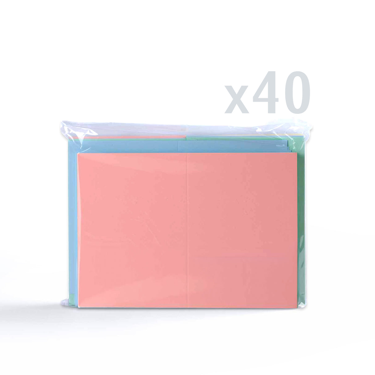 Įvairių spalvų pastelinės atvirutės (225 g/m²) ir vokai (100 g/m²)