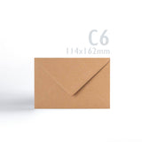 Kraft Kuverts 110 g/m² Pack mit 150 Stück