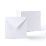 White Scalloped Cards & Envelopes Pack White 155x155 mm + 145x145 mm