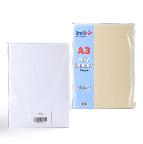 Hammered Card 300gsm Pack of 50pcs