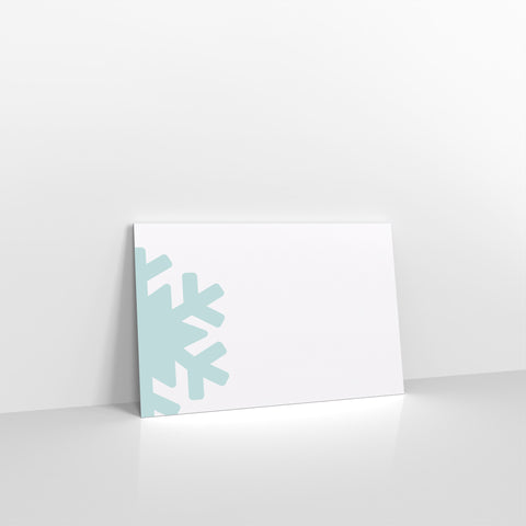 Vnaprej natisnjena z lupino božičnega snega in zapečatena ovojnica