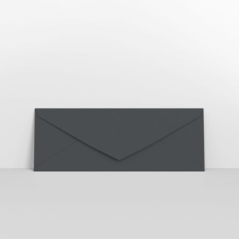 Dark Grey Coloured Gummed V Flap Envelopes