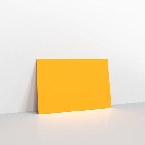 Dark Yellow Coloured Gummed V Flap Envelopes