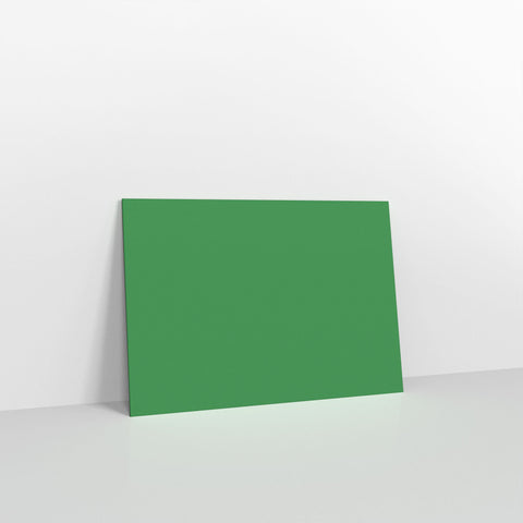 Deep Green Coloured Gummed V Flap Envelopes