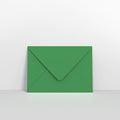 Deep Green Coloured Gummed V Flap Envelopes