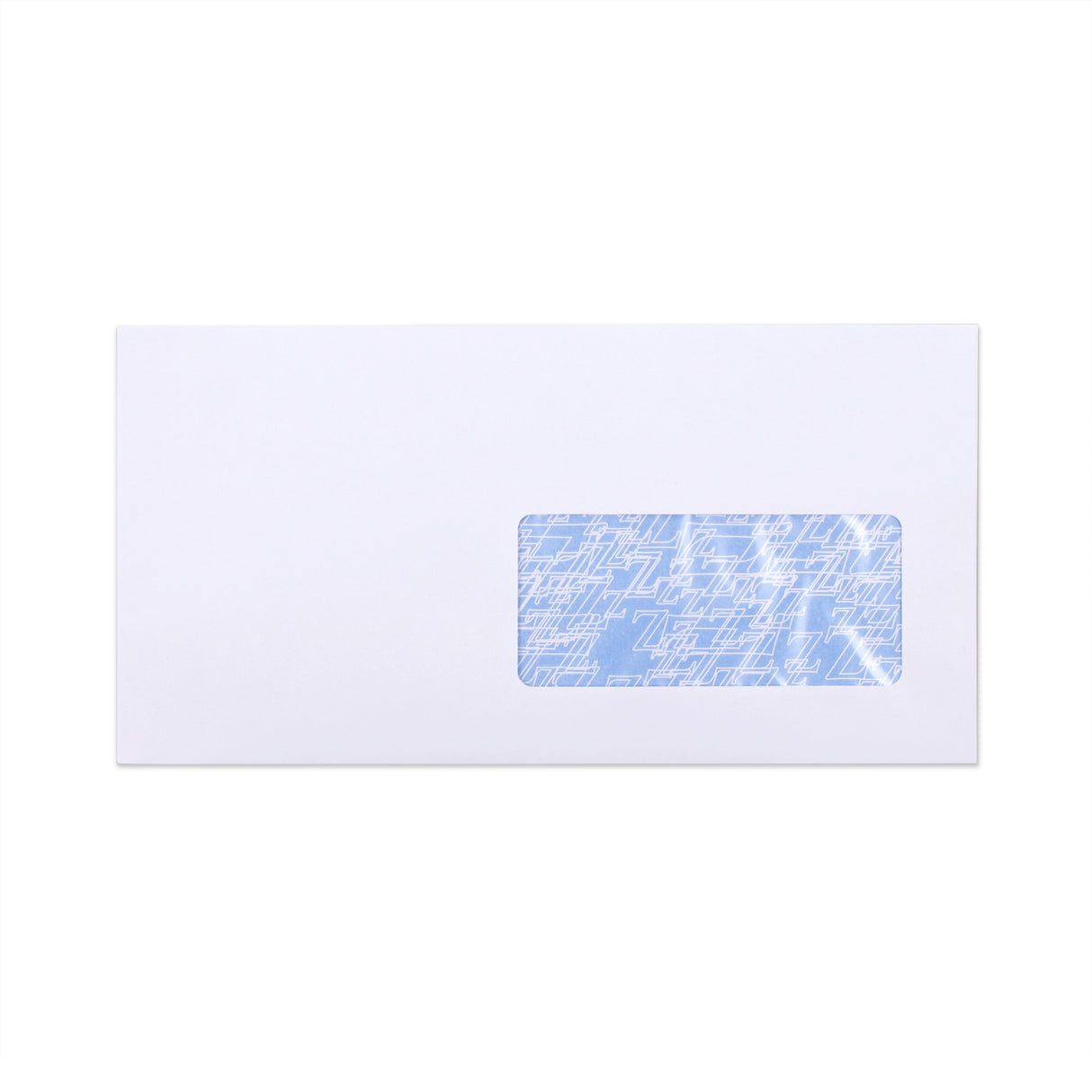 DL+ balta aploksne ar iekšējo necaurspīdīgumu - logs 90Gsm (115 x 225 mm)