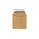 Manilas brūns atplēšams un aizzīmogojams cietā kartona pasta aploksnes (120 x 120 mm)