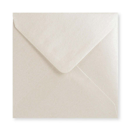 Ústřicově bílá lesklá obálka 130x130 mm