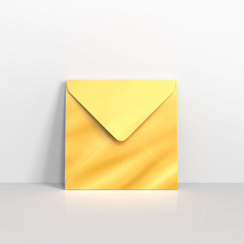Gold Metallic Coloured Gummed Greeting Card V Flap Envelopes