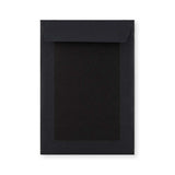 Popolnoma Črna Kuvert s Kartonskim Hrbtom 229x162 mm (C5)