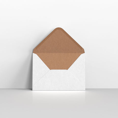 Biele kraftové obálky Duolope V Flap