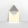 Ivory & Silver Fancy Foil Lined Envelopes