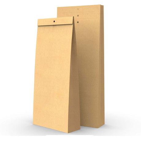 Kraft-prøvepose med huller 285x120x50 mm