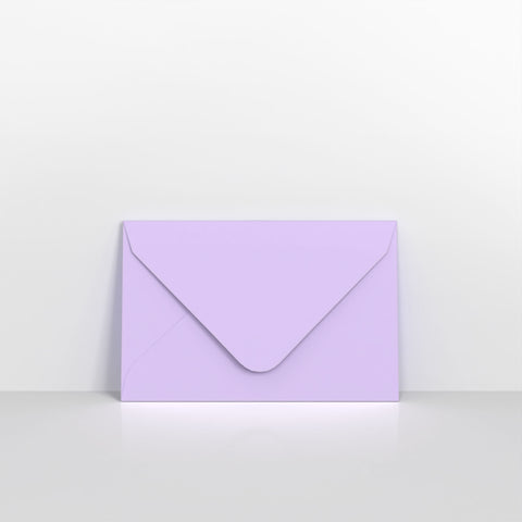 Lilac Lustre Coloured Gummed Greeting Card V Flap Envelopes
