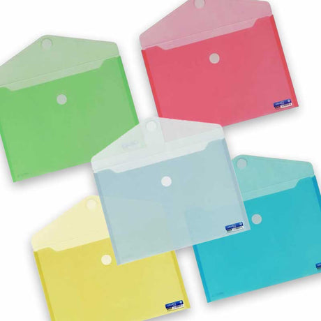 Envelopes de polipropileno translúcido com fecho de velcro V-LOCK
