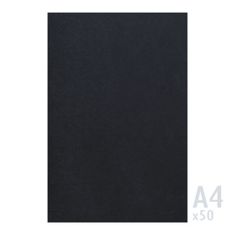 Black Paper 225gsm - 50 A4 Sheets