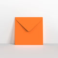 Orange Coloured Gummed V Flap Envelopes