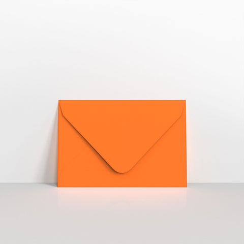 Orange Coloured Gummed V Flap Envelopes