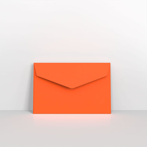 Orange Coloured Peel and Seal V Flap Envelopes